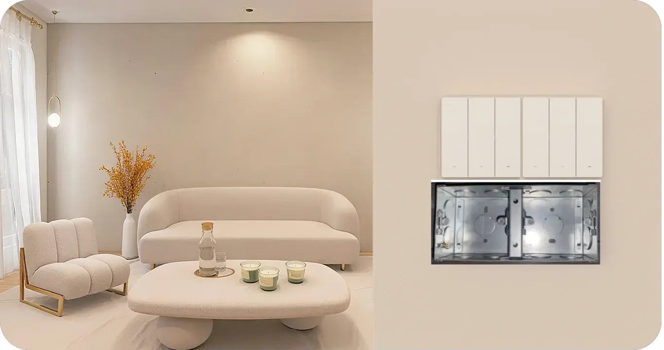 2 Gang Box for Smart Switch Terminal Metal Junction