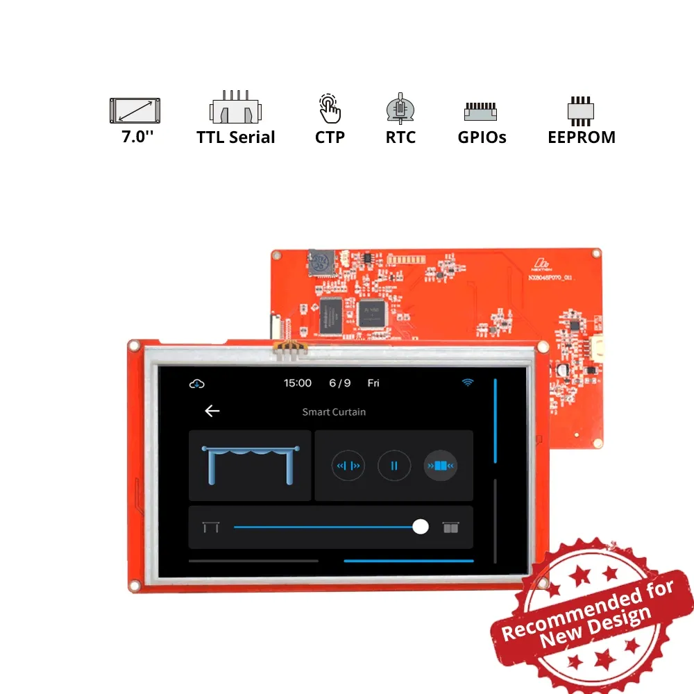 Nextion Intelligent Series NX8048P070-011C is Intelligent series 7.0” inch capacitive HMI touchscreens without enclosure