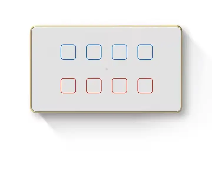 Smart Glass Touch Switch Home India Standard 4M Wireless WIFI Connectivity Alexa Google Assistant APP Smart Life Control