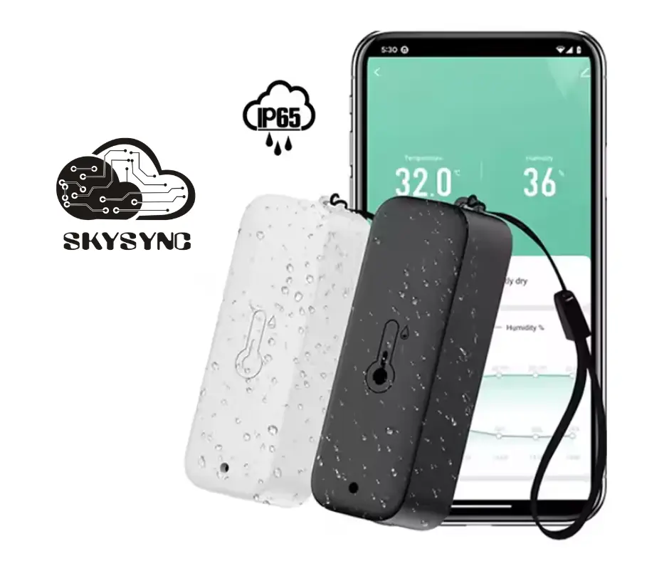 WiFi Temperature Humidity Sensor IP65 Waterproof Thermometer Smart Life APP Remote Control Work with Google Assistant Alexa